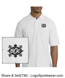 Mens Polo Shirt - BLACK LOGO Design Zoom